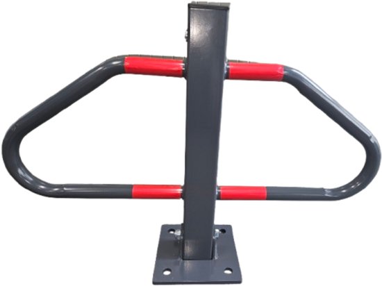 Mobiele Parkeerbarrière Wiltec Kettingpalen Set - 80 Cm Hoog, Rood-wit, Met 1,4 M Ketting & Vulbare Basis - Parkeerplaats Afzetting Kettingpaal Set Parkeerplaats