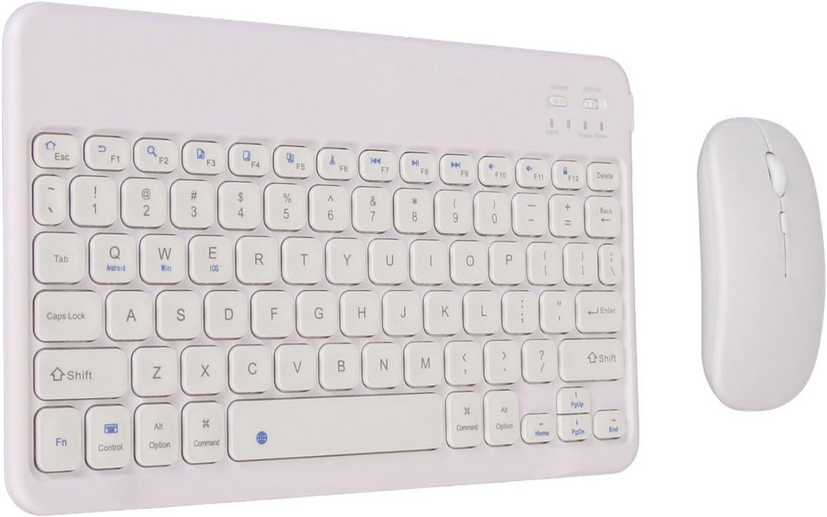 Draadloos Ergonomisch Toetsenbord en Muis Set met Verstelbare DPI voor iOS en Android