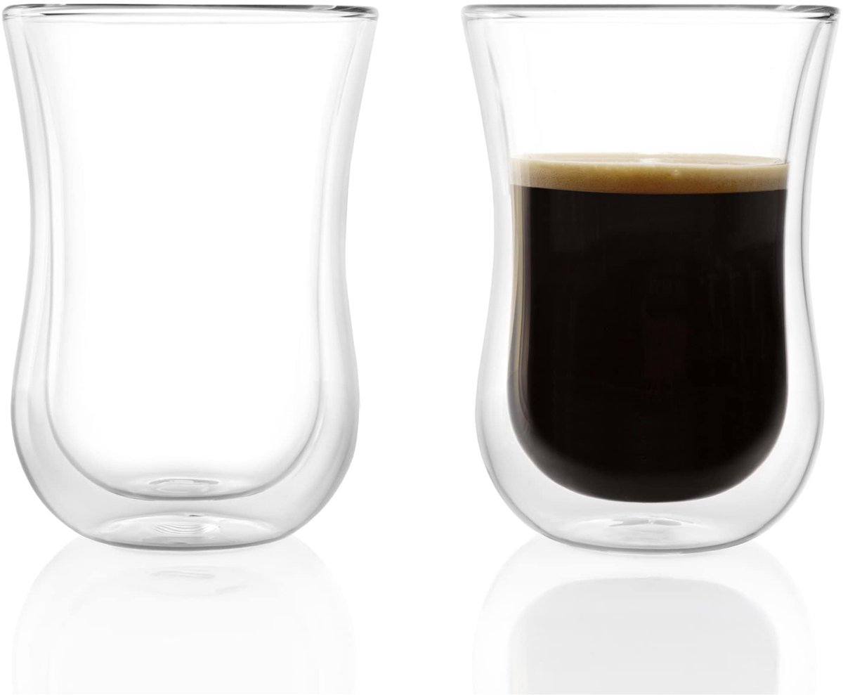 IMPERATORIS® Latte Macchiato Glazen - Koffieglazen - Cappuccino Glazen - Latte macchiato beker - IJskoffiebeker - Also Geschikt voor Cocktails, Melk, Water, Frisdrank - 2 stuks