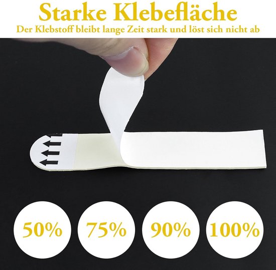 Sencys Klittenband Zelfklevend - Kunststof - Zwart