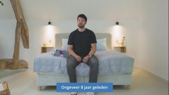 Ella Verzwaringsdeken 13 Kg - OEKO-TEX Katoen Zwaartedeken 200 x 200cm - Weighted Blanket - Verzwaarde Deken voor 2 Personen - Grijs