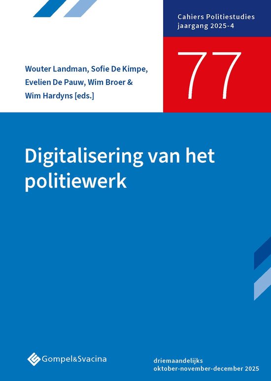 Cahiers Politiestudies 77 - Digitalisering van het politiewe ... - cover