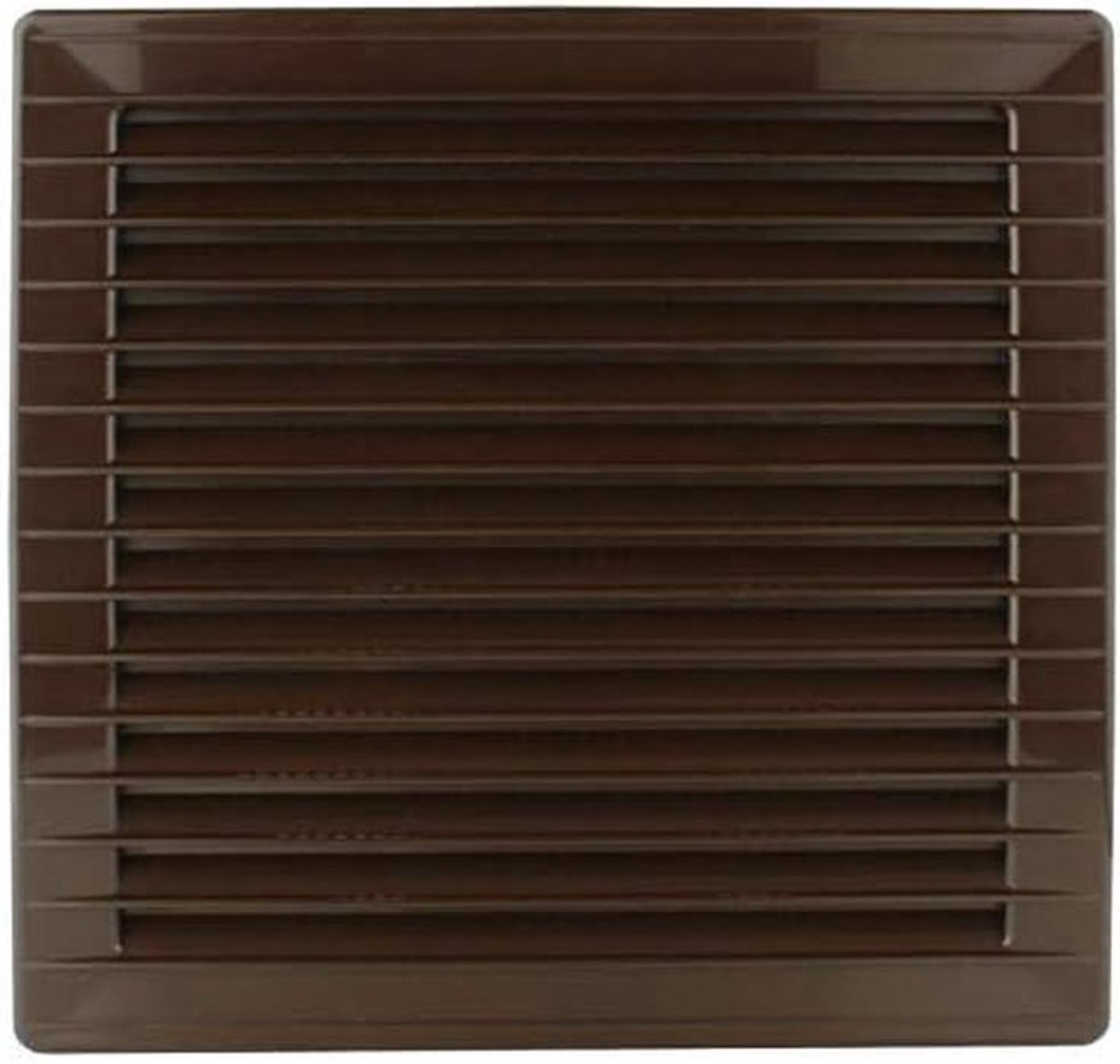 Ventilatierooster Rond Ø100 mm Bruin met Insectenhor en Afsluitbare Klep