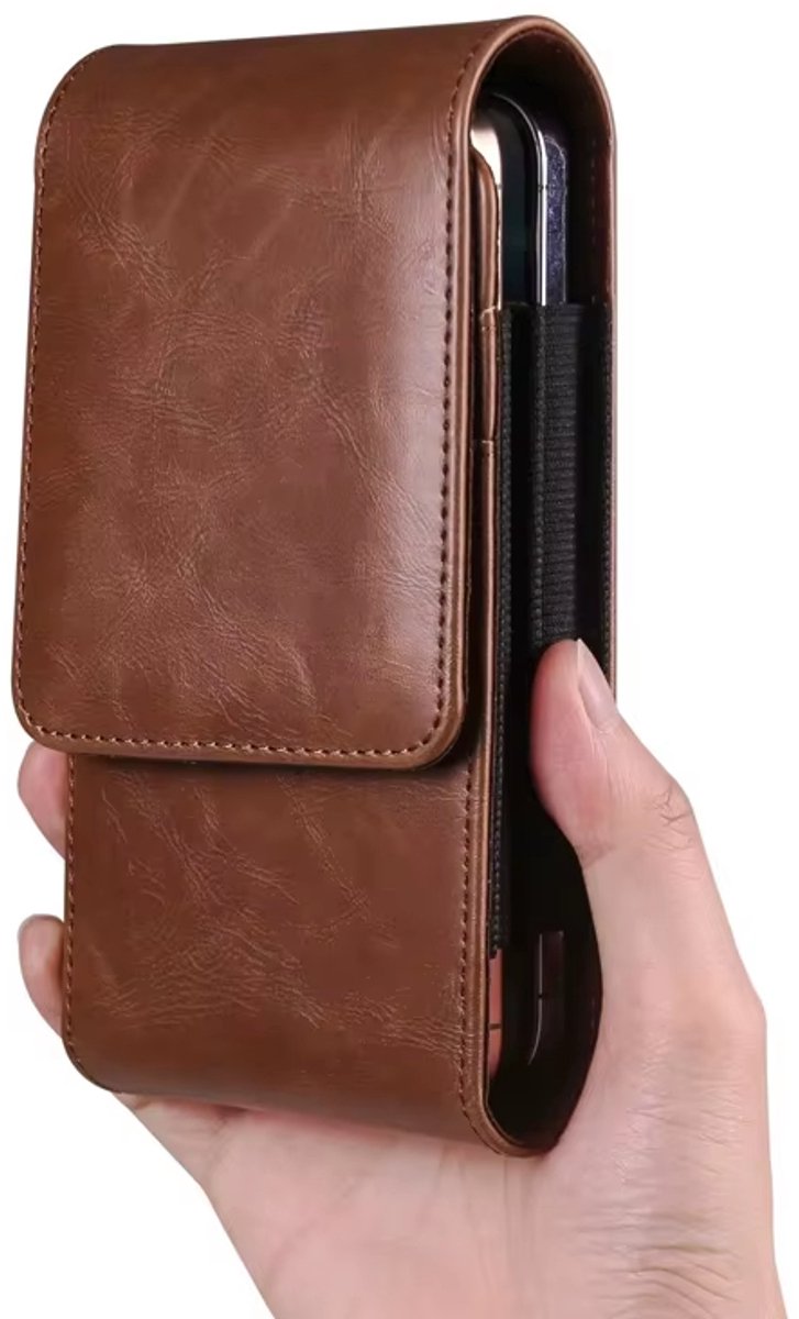 Verticale Telefoontas Riemhoes met Dual Pouch – Telefoonhouder en Riemtas voor Smartphone, Geschikt voor Samsung S25/S24 Ultra en iPhone 16/15/14/13 Pro Max