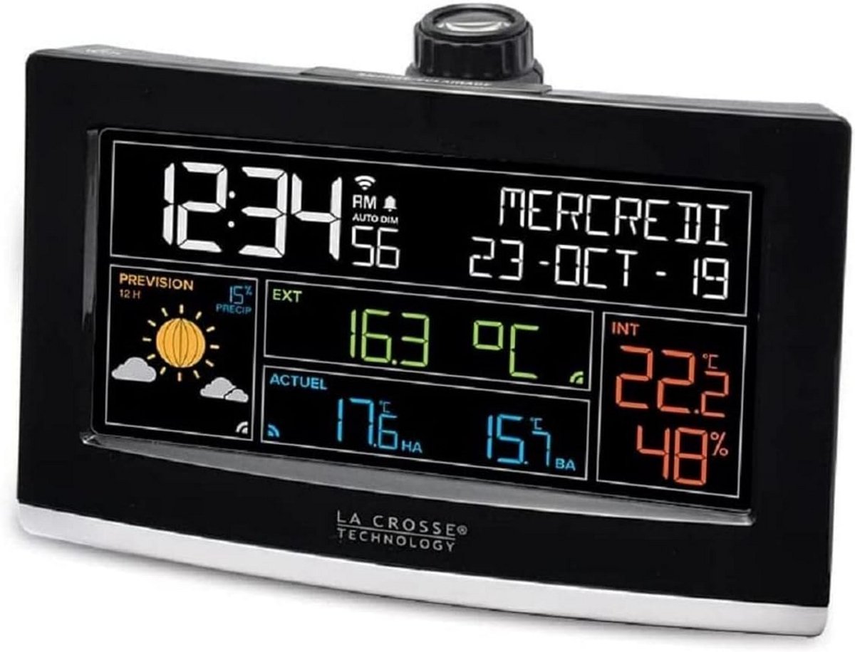 WiFi Wekker met Projectie en AccuWeather Weersvoorspelling