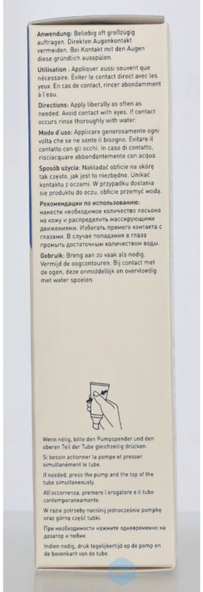 Doosje CeraVe gezichtscreme met gebruiksinstructies in meerdere talen.
