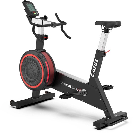 CARE POWER TRAINER - Professionele airbike met connectiviteit - 32 weerstandsniveaus verstelbaar via hendel - 7 kg vliegwielmassa