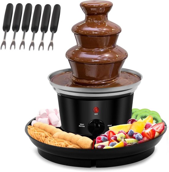BEPER P101CUD200 Fontaine Chocolat en cascade à 3 niveaux - Appareil Fondue Chocolat 750 ml XXL