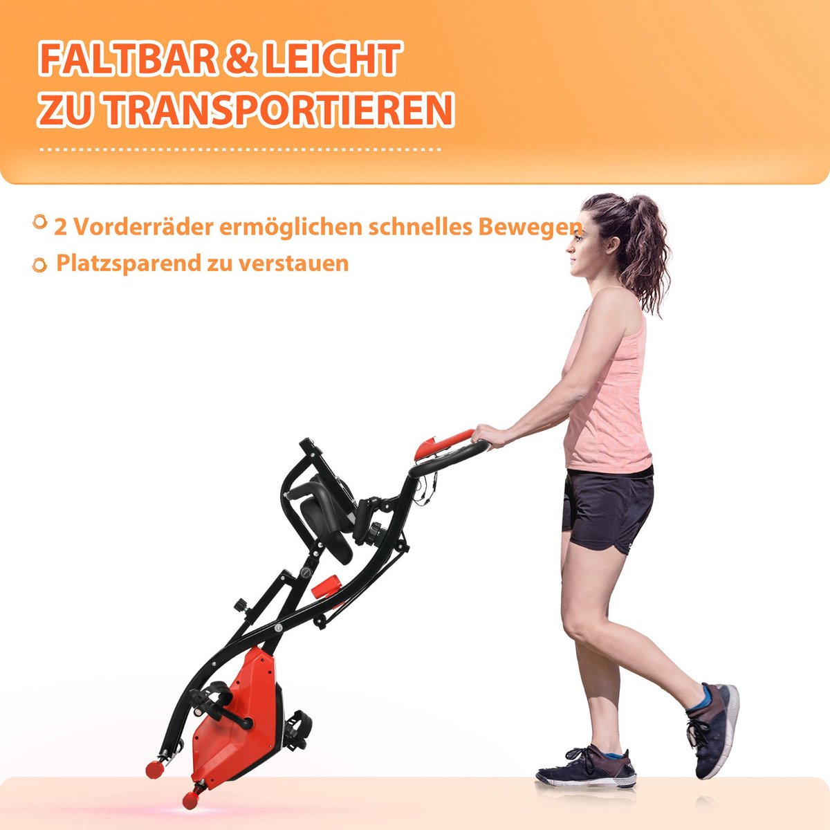 HOMCOM-Heimtrainer-Stahl, ABS-105cm x 48cm x - afbeelding 3