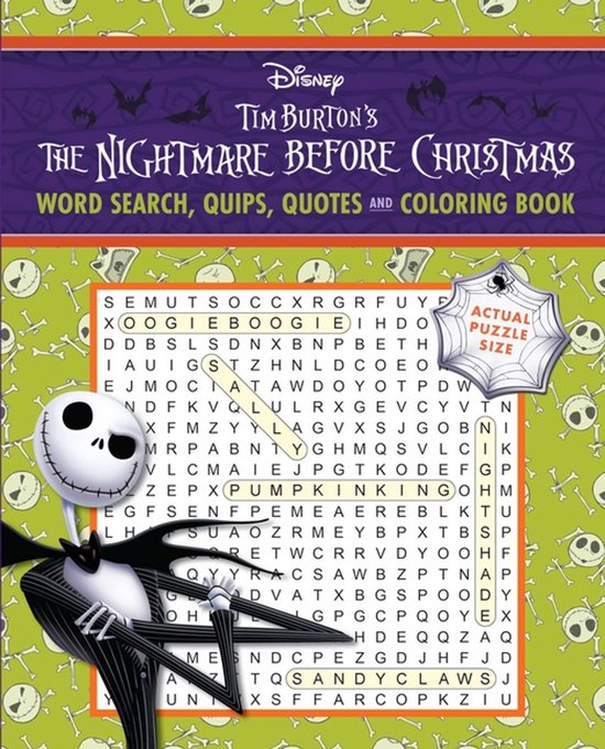 Coloring Book & Word Search- Disney Tim Burton's the Nightma ... - cover