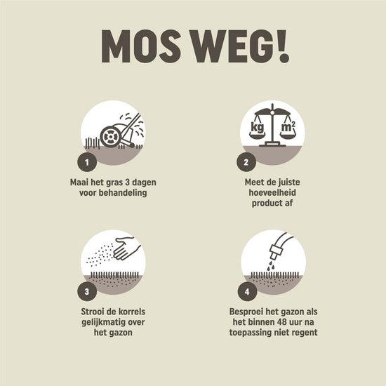 Pokon Mos en Onkruid Weg! - 2,75kg - Onkruidverdelger - Geschikt voor 50m² - Zowel mos- en onkruidbestrijder - Anti mos gazon van Merkloos	 — afbeelding 4