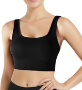 Sport BH met Hoge Ondersteuning - Corrigerend - Maat L - Zwart - Shapetape - Sport BH comfortabel - Sport BH Fitness - Ademend Sport BH - Sport BH Comfort Fit
