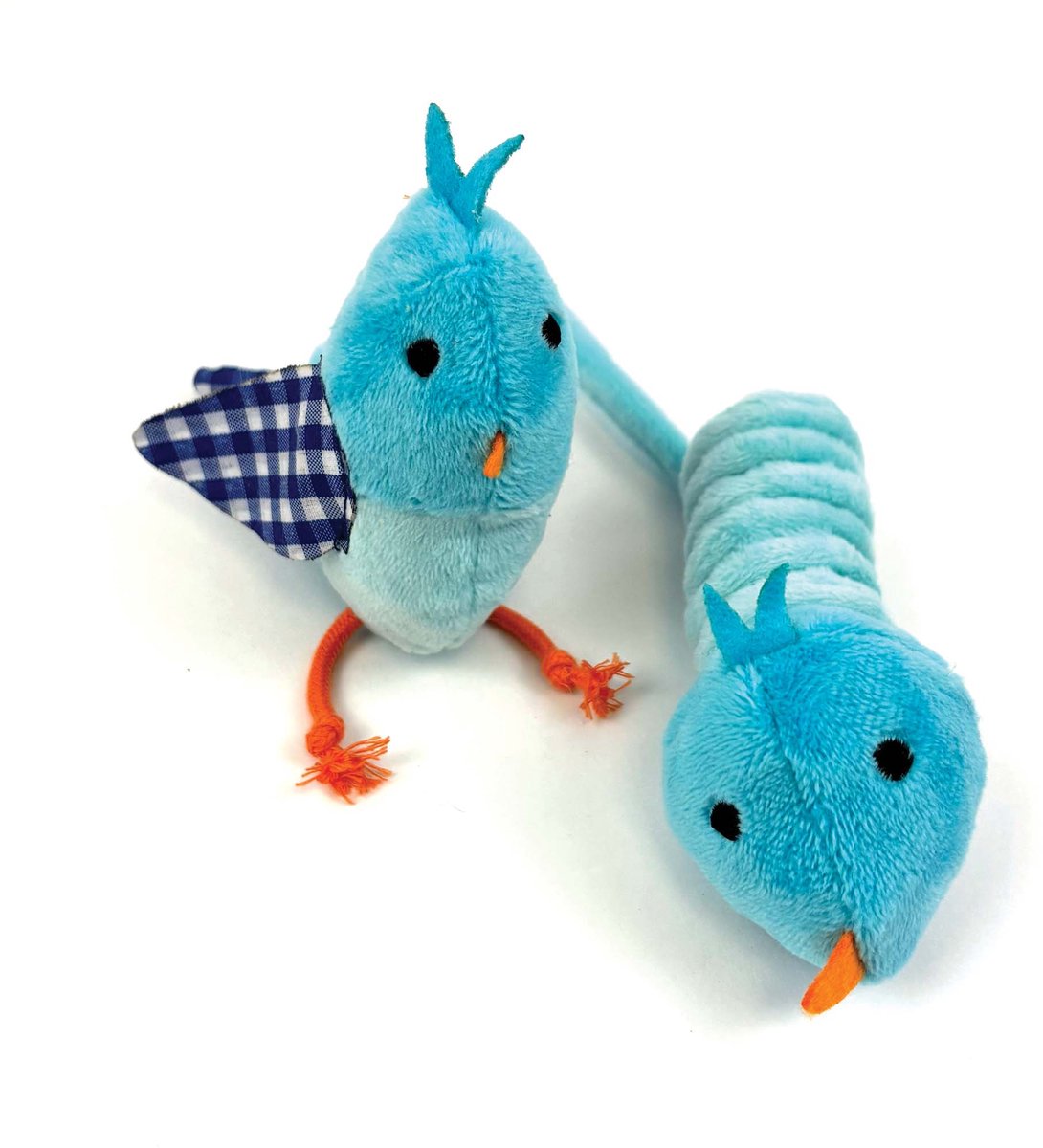 Happy pet tabby patch vogel blauw 11 cm en 9 cm