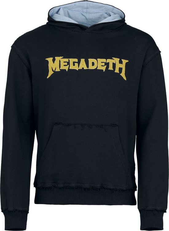 Megadeth Logo Heren Trui met capuchon - zwart/blauw - L