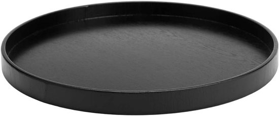 XL Mango serveerplateau rond op pootjes - 38 cm - Massief houten kaarsenplateau groot - Serveerplateau Serveerstandaard Taartplateau Worstplateau Kaasplateau Decoratief dienblad Houten dienblad
