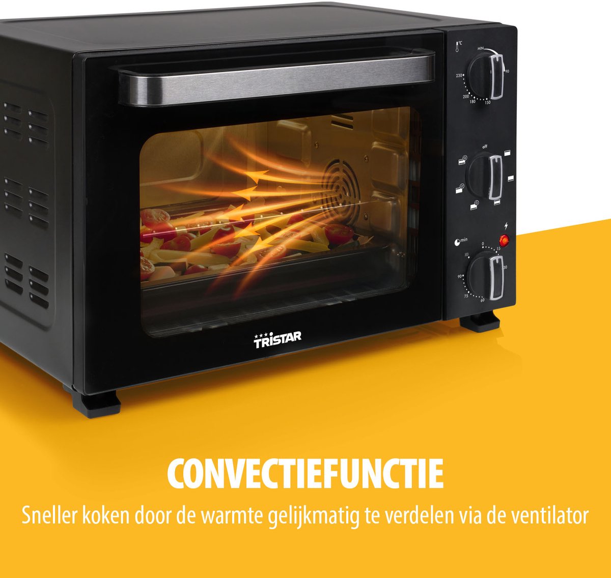 Tristar OV-3627 - Oven 1500 W - 27 Liter - Camping Vrijstaande Oven - Zwart – foto 4