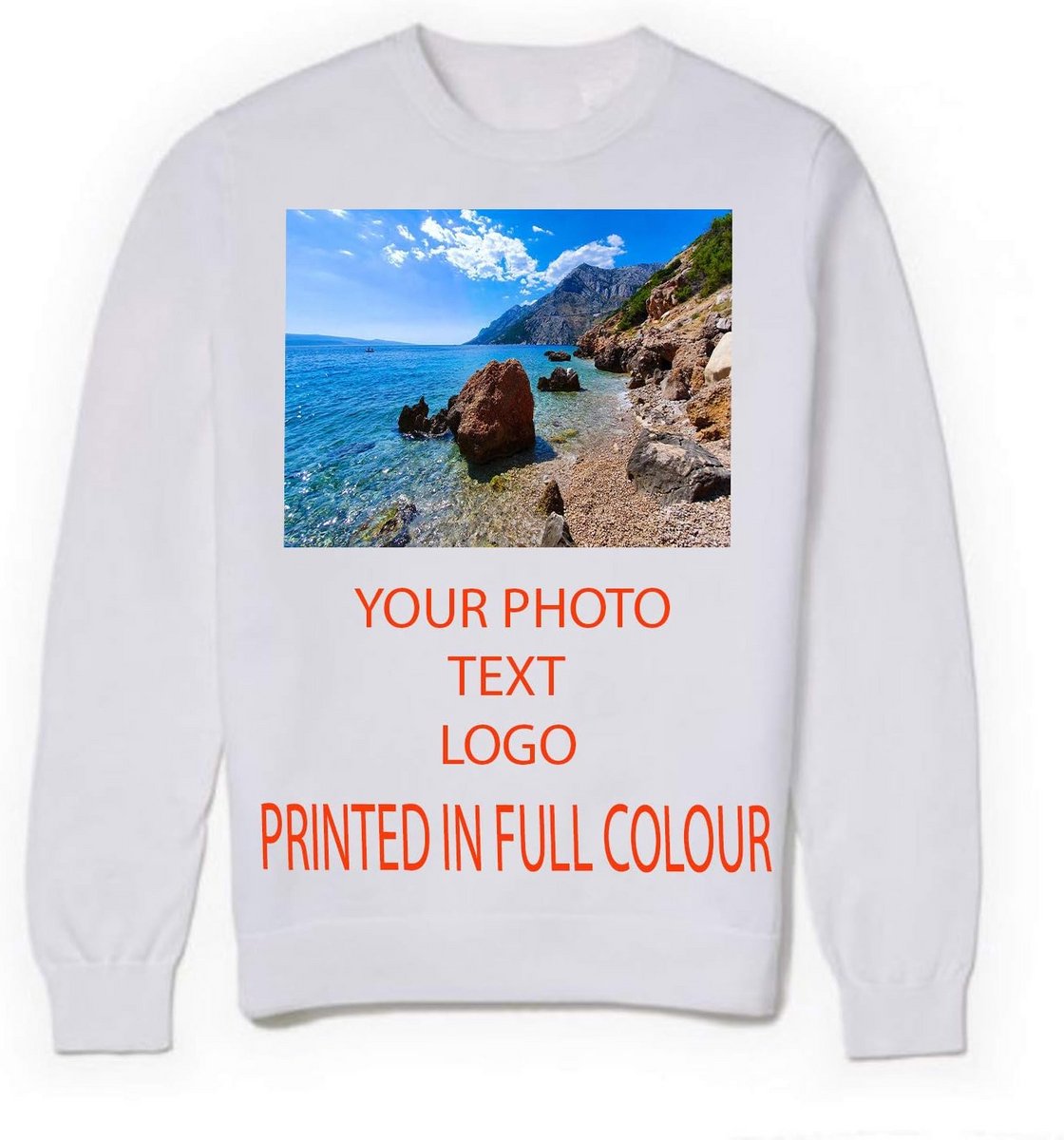 Unisex Sweater Wit – Comfortabele Katoenmix Sweater voor Heren en Dames