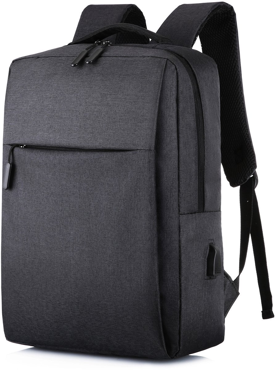 15.6 inch - Laptoprugzak met USB-poort - Geschikt voor 15.6 inch laptops - Tablets - Elektronica - Accessoires perfect voor zakelijke laptops - Reizen naar school - Waterbestendig -zwart