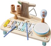 Table Musicale en Bois | Édition Forêt | Jouet Musique à partir de 2 Ans | Jouet Montessori Table d'Activités | Jouet Éducatif avec Instruments de Musique en Bois | Jouets en Bois Durables pour Tout-petits & Enfants | Baby Doo