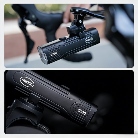 Zeer felle TWOOC fiets koplamp - 1500 lumen - USB oplaadbaar - waterdicht — afbeelding 5