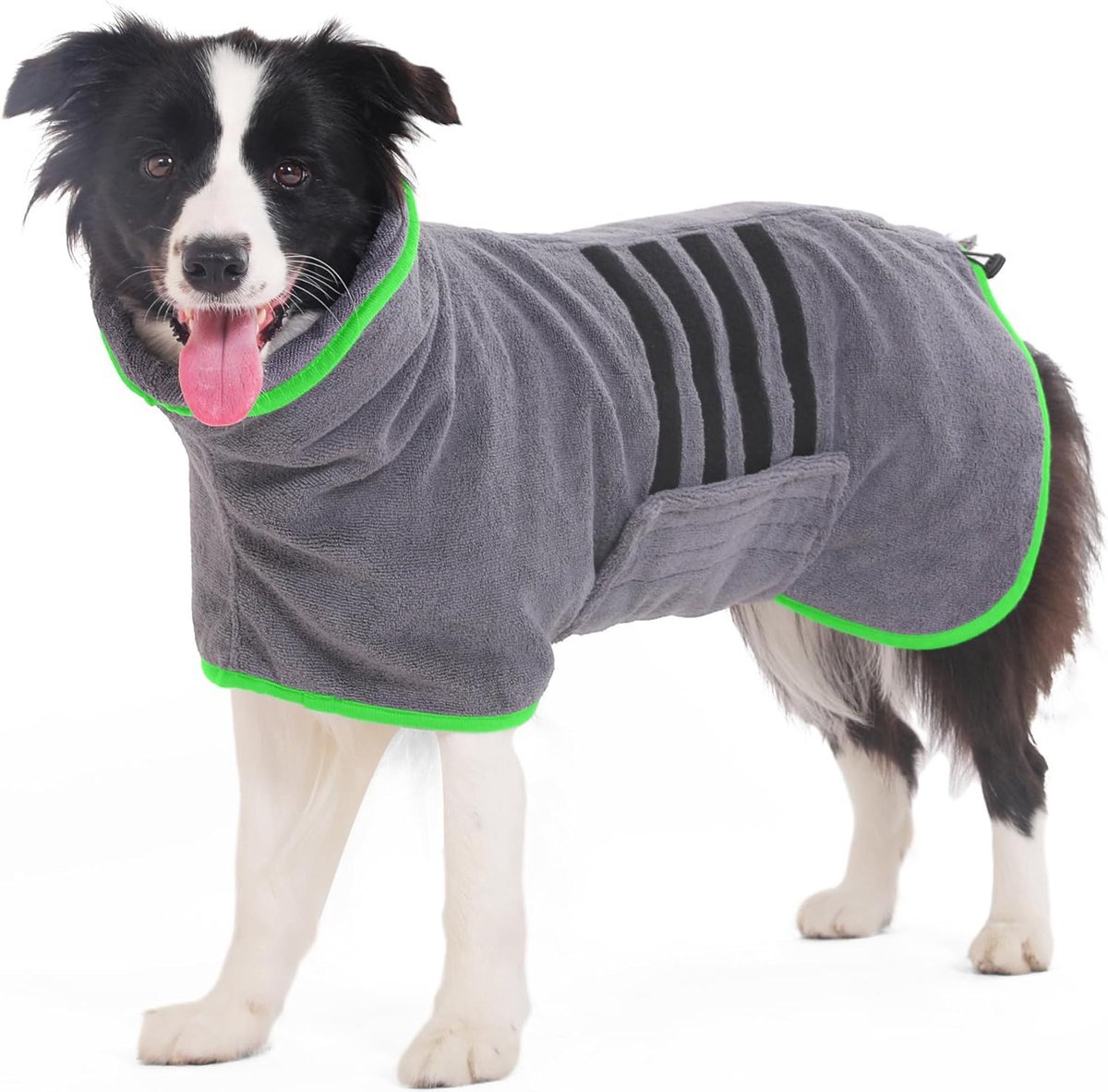 Stunq® Sneldrogende Microvezel Badjas voor Honden en Katten in Groen - Maat L