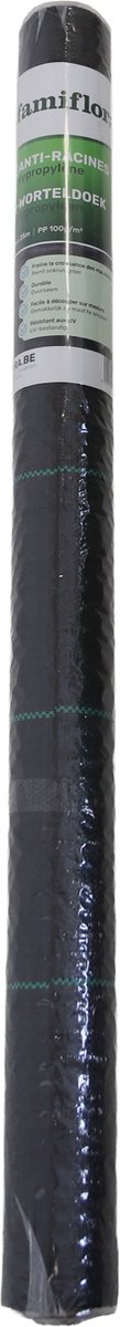 Famiflora anti-worteldoek polypropyleen - 1 x 25 m - 100 g/m² - Onkruid- en wortelwerend - Effectieve wortel- en onkruidwering houdt planten vrij van concurrentie