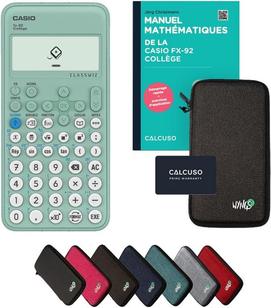 Beschermhoes voor Rekenmachine Casio fx-92 Collège - Robuuste Zwarte