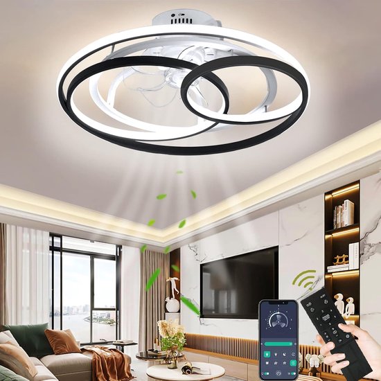 Moderne intelligent moderne ventilateur de plafond sans lame télécommande chambr