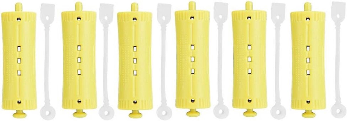 Set van 6 Haarrollers voor Golvend Haar en Permanente Golf - Met Elastiek