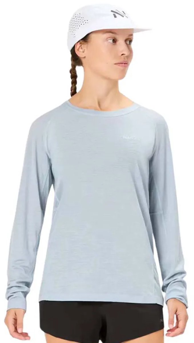 NNormal | Merino Long Sleeve Shirt | Dames | Blue | S -