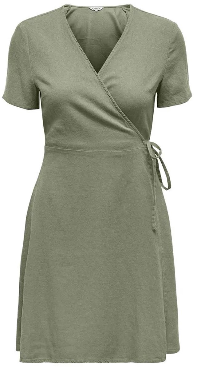 Only Addiction-caro Korte Mouwen Korte Jurk Groen XL Vrouw