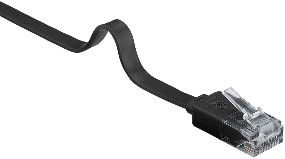 Wentronic CAT6 Netwerkkabel - RJ45 - Zwart - 5 m