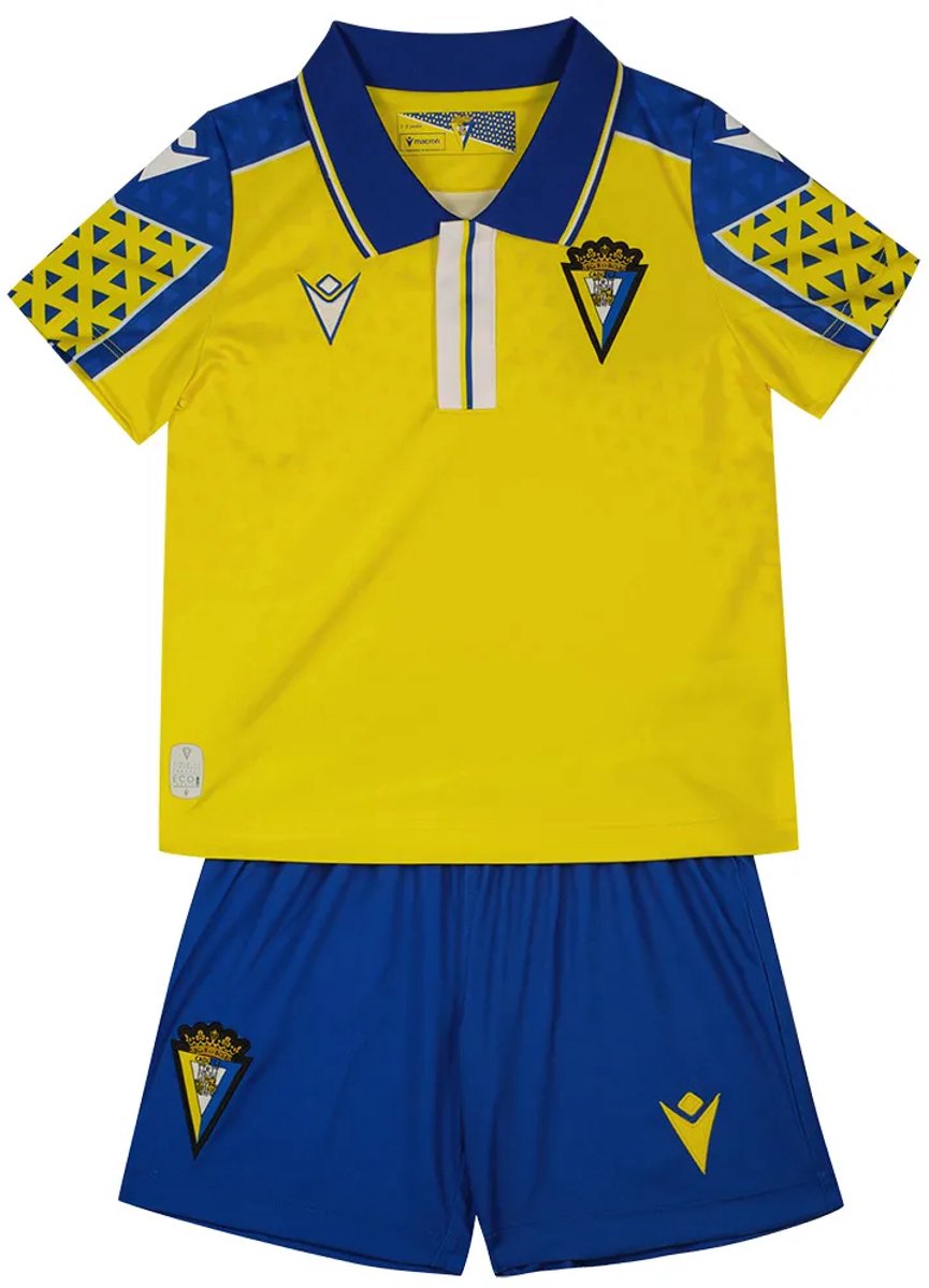 Macron Cádiz Cf 24/25 Thuis Junior Set Geel 3-6 Months Jongens