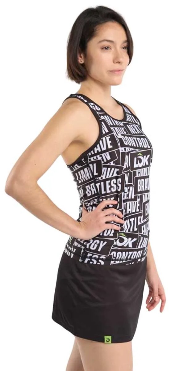 Lok Sticker Storm Mouwloos T-shirt Zwart S Vrouw