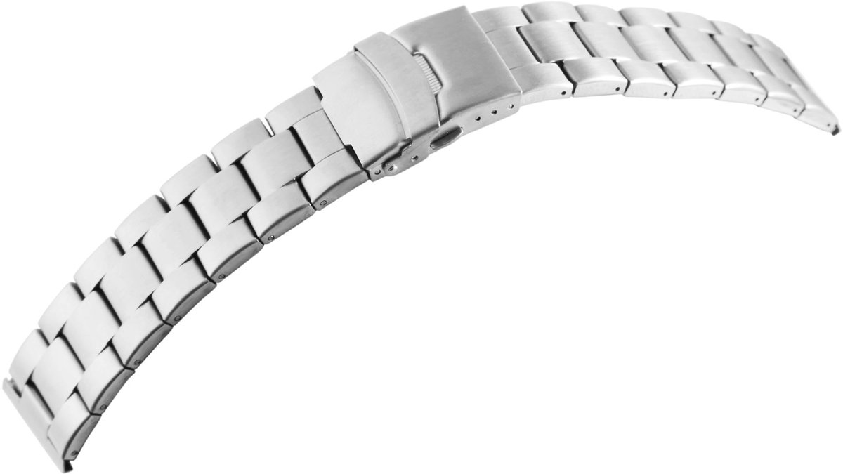 Steinmeister Steinmeister heren vervangende armband ET0006 roestvrij staal, zilverkleurig, mat, 18 mm - 24 mm