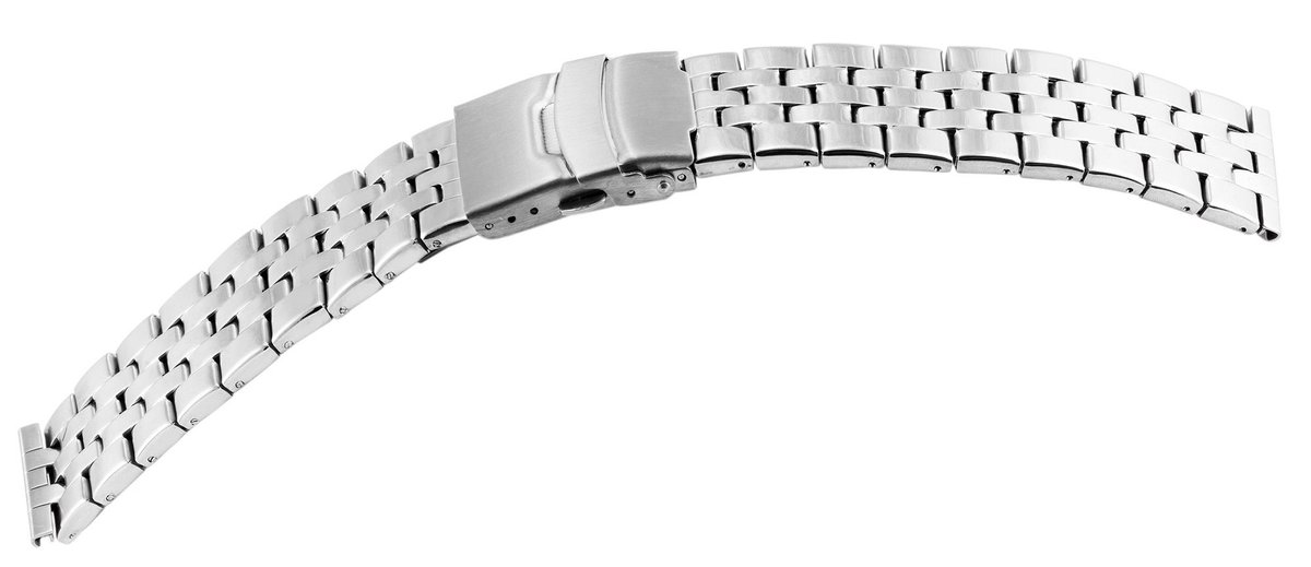 Steinmeister Steinmeister heren vervangende armband MB0014 horlogeband van roestvrij staal, zilverkleurig, 24 mm / 26 mm