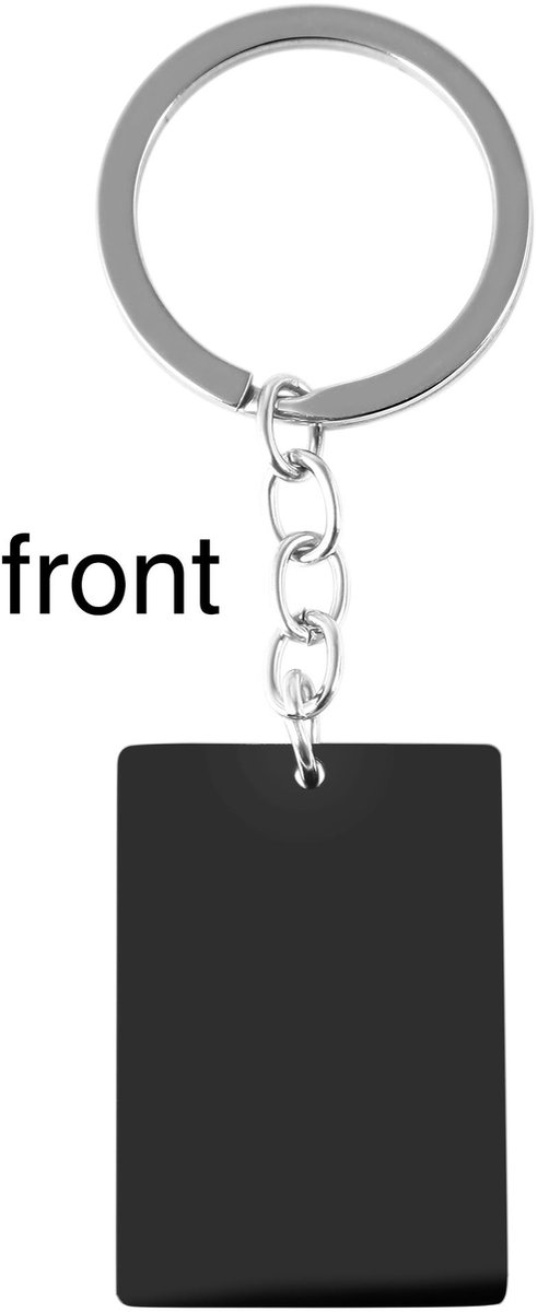 AKZENT Akzent Unisex Sleutelhanger Vincent Akzent roestvrijstalen sleutelhanger met graveerplaatje