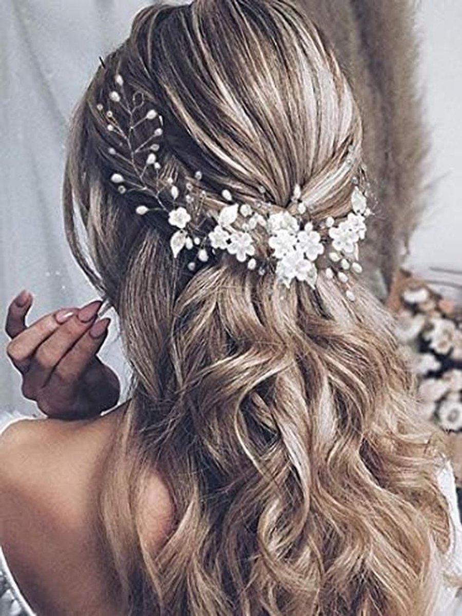Elegante Bloem Parel Bruids Hoofdband Haaraccessoire voor Dames