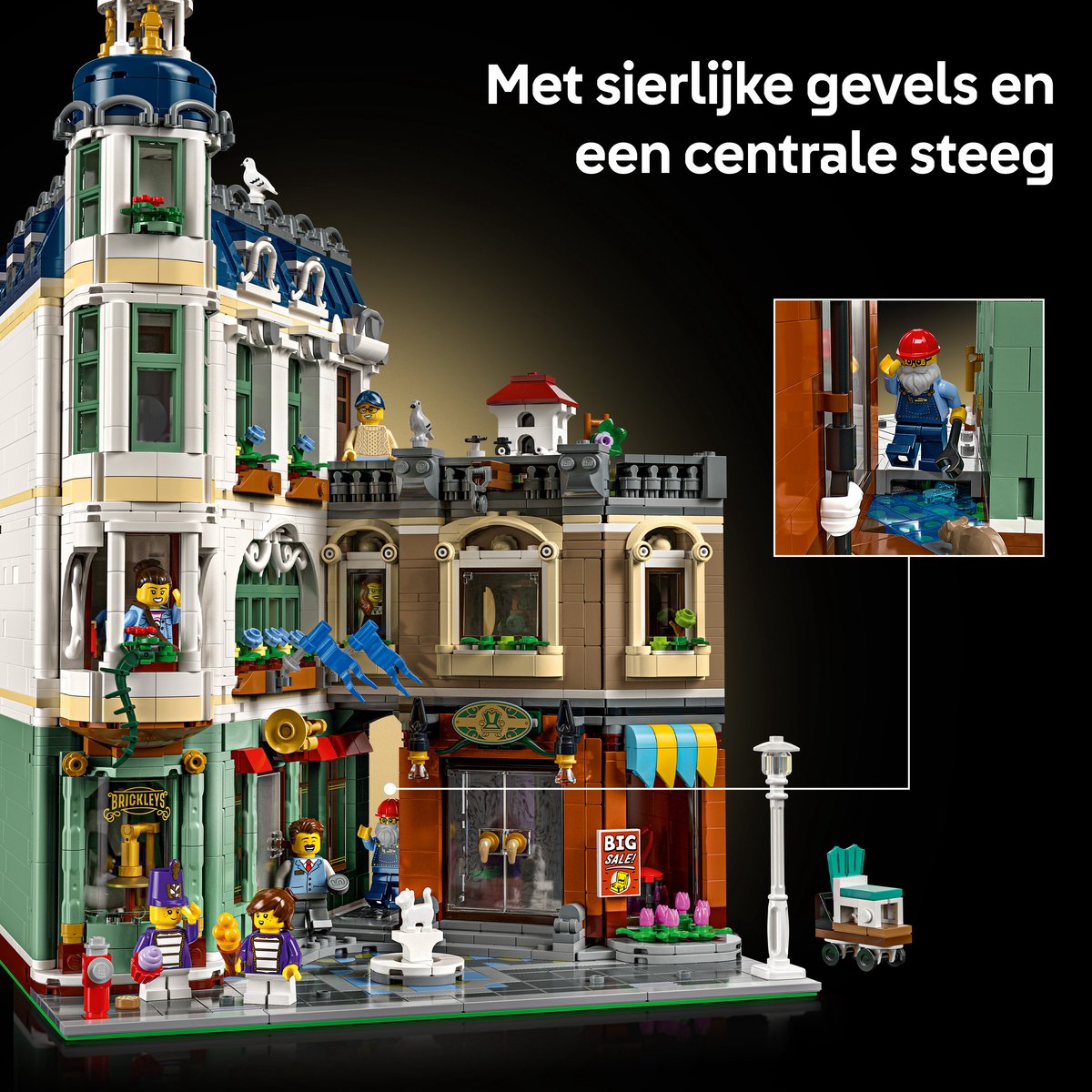 LEGO Icons - Winkelstraat Bouwpakket voor Volwassenen met Gebouw - 11371 – foto 3