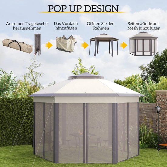 Dak voor partytent NORDMARKA B3xL4m beige