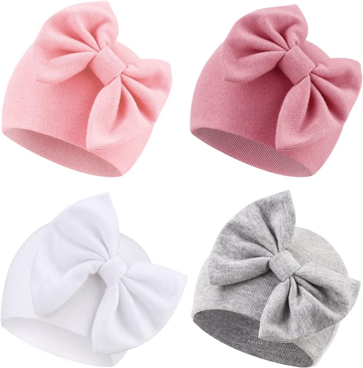 Pasgeboren Baby Hoedjes Ziekenhuis Hoedje Verpleegkunde Beanie Infant Strik Hoedjes