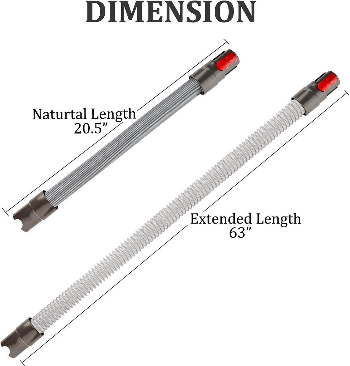 Daity Flexibele verlengslangen - accessoires - gereedschap en vervangingsonderdelen voor Dyson V15 - V15s Gen5 - V12 - V11 - V10 - V9 - V8 en V7 stofzuigers. thumbnail 6