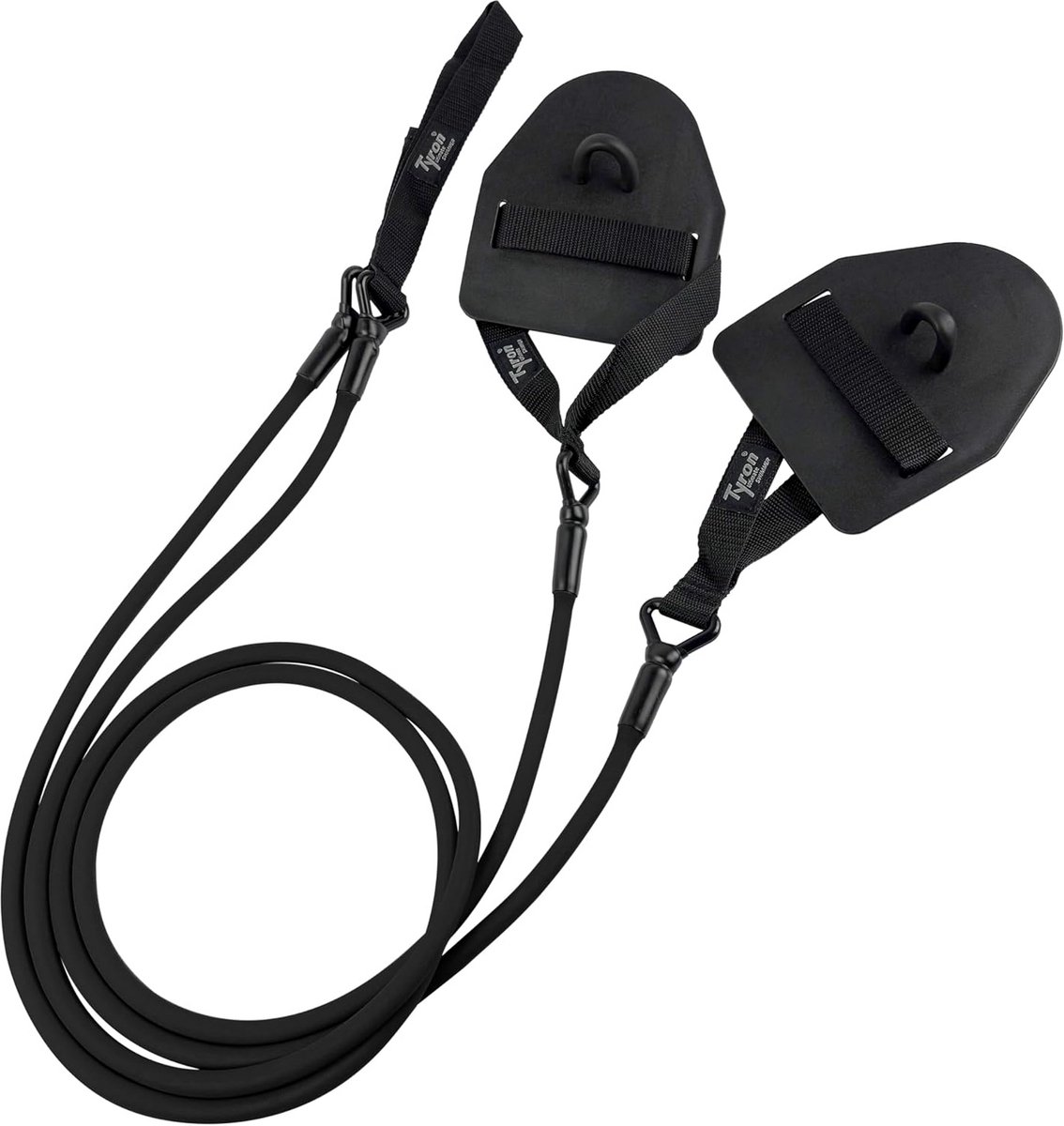 Latex trekkoord met handpeddels voor zwemtraining en armtrektraining