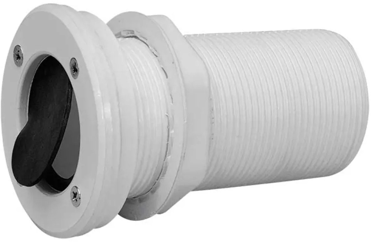 Nuova Rade Doorvoer Met Schroefdraad En Terugslagklepverlenging Wit 116 x 75 mm