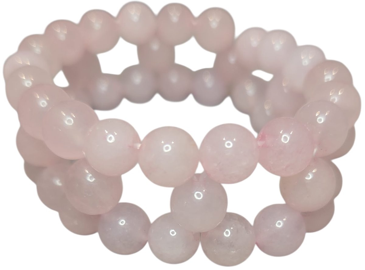 Rozenkwarts armband dubbel.