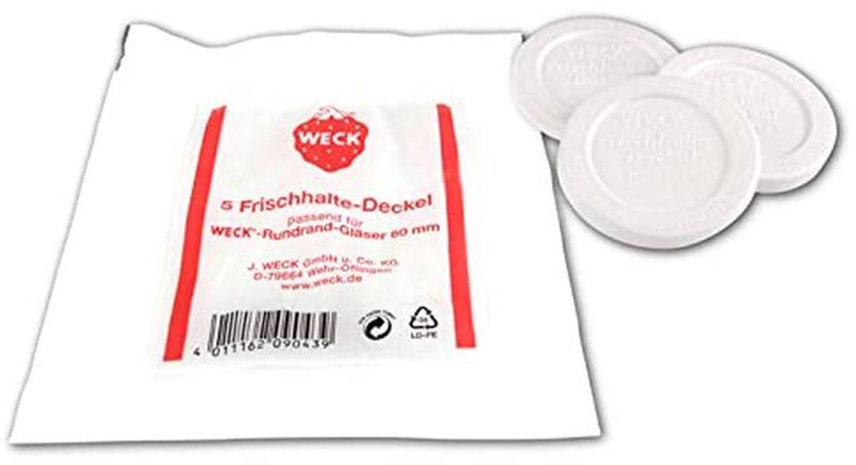 10x Vershouddeksel voor Glazen en Flessen met 60 mm Opening