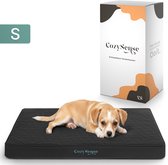 CozySense® Orthopedisch Hondenkussen 60 X 40 Cm – Maat S - Waterdicht – Geschikt Als Benchkussen & Hondenbed - Wasbare Hoes - Zwart