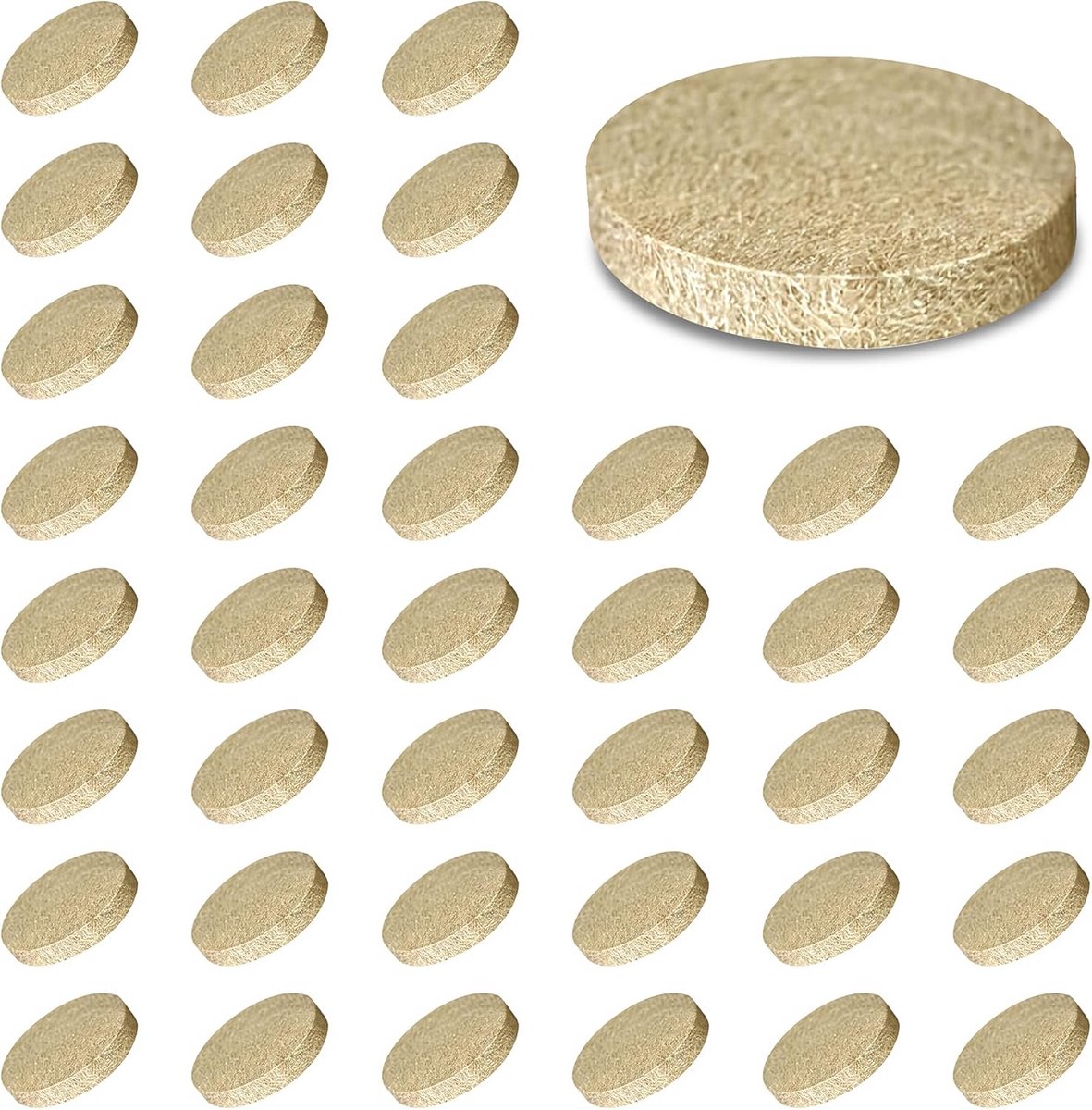 Vloerbeschermers voor Meubelpote, 19 mm Dikke Vilten Pads voor Harde Oppervlakken - 40 Stuks