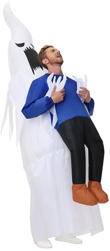 Anroong Opblaasbaar Kostuum voor Volwassen Kinderen Geest Ontvoering Kostuum Halloween Opblazen Spook Kostuums Fancy Dress Mannen Jongens Cosplay Party (Geest-Volwassen)