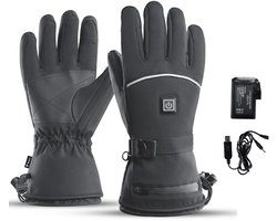 foto van Teravo Verwarmde Handschoenen Met Oplaadbare Accu - Onesize - Met Batterij en Kabel Inbegrepen - Zwart - Skihandschoenen - Waterdicht - Touchscreen Compatibiliteit